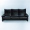 Vintage Italian Black Brown Leather Maralunga Sofa by Vico Magistretti for Cassina, Image 4