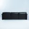 Vintage Italian Black Brown Leather Maralunga Sofa by Vico Magistretti for Cassina, Image 7