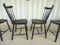 Vintage Black Lacquered Chairs, Set of 6, Image 7