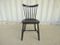 Vintage Black Lacquered Chairs, Set of 6 1