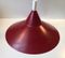 Lámpara colgante de suspensión Clay danesa vintage roja de Lyfa, años 70, Imagen 2