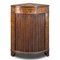 Scandinavian Brown Marquetry Corner Cabinet 1