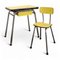 Yellow Formica Desk and Chair, Set of 2, Image 1