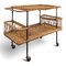 Rattan Rolling Trolley, 1960s 1
