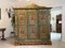 Meuble Voglauer Peint à la Main en Vert, 1800s 1
