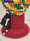 Escultura de máquina de chicle de arcilla hecha a mano colorida en rojo, Imagen 5