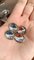Art Deco Silver Cufflinks Enameled with Hunting Dogs, 1930s, Set of 2 2