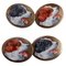 Art Deco Silver Cufflinks Enameled with Hunting Dogs, 1930s, Set of 2 1
