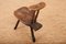 Wooden 3-Legged Stool with Backrest 5