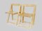 Vintage Folding Chairs in Light Wood in the style of Aldo Jacober, 1970s 1