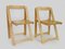 Vintage Folding Chairs in Light Wood in the style of Aldo Jacober, 1970s 5