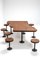 Swiss Table with 8 Matching Stools, Set of 9 1