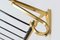 Mid-Century Modern Coat Rack in Gold and Black Aluminium, 1960s 2