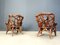 Rustic Wood and Knotted Root Armchairs, 1960s, Set of 4 8