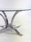 Mid-Century Modern Coffee Table in Glass with Chrome Frame 2