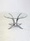 Mid-Century Modern Coffee Table in Glass with Chrome Frame 1