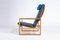 Vintage Danish Armchair and Stool in Oak by Børge Mogensen for Fredericia, 1950s, Set of 2 2