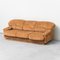 3-Seater Sofa in Brown Fabric, 1970s, Image 1
