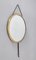 Miroir Mural Rond Doré Vipera attribué à Corrado Corradi Dellacqua pour Azucena, Italie, 1960s 5