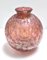 Vase Diaspora Vintage Rose Irisé en Verre Soufflé Gravé attribué à Loetz, 1920s 1
