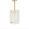 Mid-Century Crystal Glass and Brass Pendant attributed to Carl Fagerlund for Orrefors, Sweden, 1960s 1