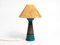 Blaue Rimini Tischlampe aus Keramik von Aldo Londi für Bitossi, Italien, 1960er 1
