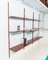 Mid-Century Modern Danish Shelving System Bookcase in Teak and Brass, 1960s, Image 4
