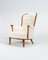 Juego de Sillones suecos de crema Boucle de Carl Malmsten para OH Sjögren, años 50, Imagen 3