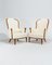 Set of Swedish Lounge Chairs in Cream Boucle by Carl Malmsten for O.H. Sjögren, 1950s, Image 1