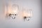 Wall Lamps with Chromed Frame and Bubble Glass Shades from Glashütte Limburg, Set of 2 3