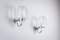Wall Lamps with Chromed Frame and Bubble Glass Shades from Glashütte Limburg, Set of 2 5