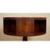 Regency Style Revolving Bookcase Drum Table in Hand Dyed Whiskey Brown, 1940s, Image 9
