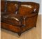 Hand-Dyed Leather Sofa in the style of Howard & Sons 4