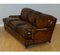 Hand-Dyed Leather Sofa in the style of Howard & Sons 10