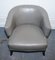 Round Back Armchairs in Grey Leather with Studs from Coach House, Set of 2, Image 7
