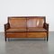 Art Deco Two-Seater Sofa in Sheep Leather, Image 1