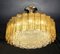 Lámpara de araña Barovier Murano vintage en ámbar y cristal, Venecia, Italia, 1981, Imagen 3