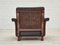 Scandinavian Armchair in Brown Furniture Leather & Teak Wood Legs, 1970s 12