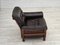 Scandinavian Armchair in Brown Furniture Leather & Teak Wood Legs, 1970s 10