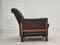 Scandinavian Armchair in Brown Furniture Leather & Teak Wood Legs, 1970s 14