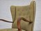 Fauteuil en Velours Vert Clair & Bois de Hêtre, Danemark, 1960s 2