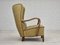 Fauteuil en Velours Vert Clair & Bois de Hêtre, Danemark, 1960s 14