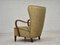 Fauteuil en Velours Vert Clair & Bois de Hêtre, Danemark, 1960s 13