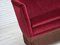 Danish 2-Seater Sofa in Red Furniture Velour & Ash Wood Legs, 1960s, Image 3