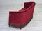 Danish 2-Seater Sofa in Red Furniture Velour & Ash Wood Legs, 1960s, Image 7