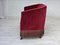 Danish 2-Seater Sofa in Red Furniture Velour & Ash Wood Legs, 1960s, Image 9