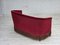 Danish 2-Seater Sofa in Red Furniture Velour & Ash Wood Legs, 1960s, Image 18