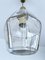 Große geometrische Vintage Hängelampe aus Glas von Limburg 7