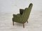 Fauteuil en Laine Verte et Bois de Teck, Danemark, 1960s 11