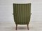 Fauteuil en Laine Verte et Bois de Teck, Danemark, 1960s 10